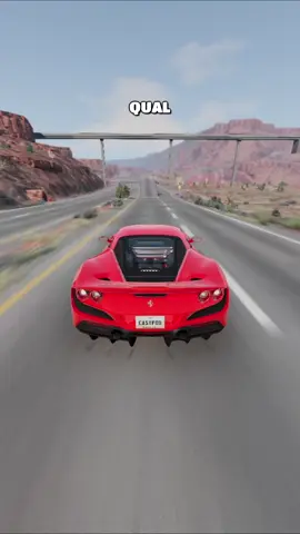 Qual carro pula a ponte gigante? #beamngdrive #carro #simulador #teste #salto #ferrari 