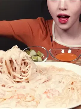 Kielbasa Sausage and Fried Chicken with Shrimp Cream Pasta Mukbang Asmr #asmr #asmrsounds #asmrfood #asmreating #asmrvideo #eating #food #tiktok #boki #eatwithboki #boki_asmr #eatingfood #foryou #foryoupage #foods 