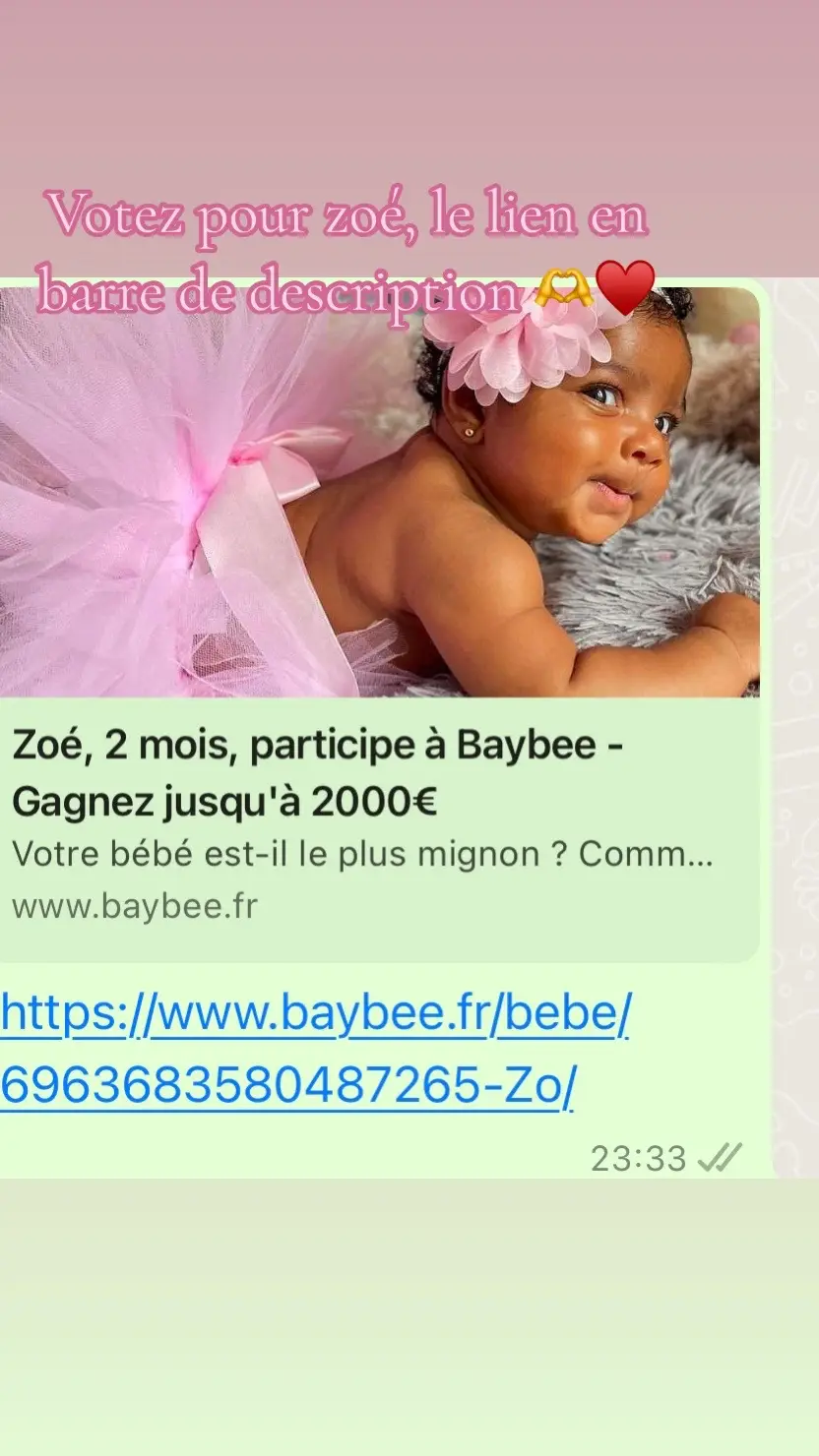 https://www.baybee.fr/bebe/6963683580487265-Zo/ # bb zoé#foryourpage #fybシviral #courage #maximum d vote svp #tiktok 