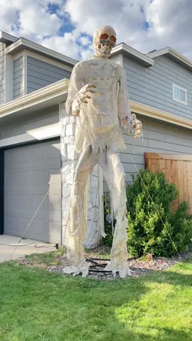12 ft skeleton - Mummy Edition ⚰️ #12ftskeleton #12ftskeletonclub #halloweendecor #skeleton #halloweenoutdoordecor #spookyseason #halloweenhomedecor #tiktokpartner #LifeOnTikTok #lowes 