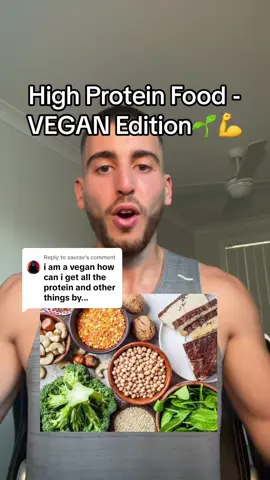 Replying to @saurav Here are 3 high PROTEIN foods - VEGAN🌱 #highproteinvegan #highprotein #highproteinveganmeals #veganhighprotein #highproteinmeals #veganhighproteindiet 