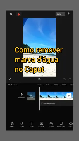Veja como remover marca d'água no Caput  #foryou #capcut #removermarcadagua 