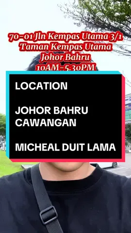 Cawangan Johor Bahru Location !!! #michealduitlama #duitlama #duitlamatukarcash 