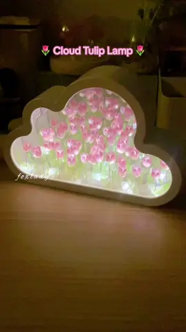 အရမ်းလှတာလေးတွေထဲက တခု🌷💗✨ #tulips #cloud #cloudtuliplamp #aesthetic #nightlight #DIY #diyproject #roomdecor #deskdecor #fyp #foryou 