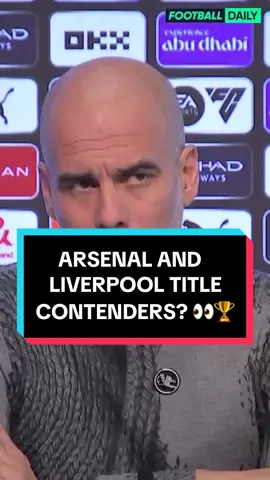 ✅ Arsenal  ✅ Liverpool  Pep Guardiola names the two biggest contenders to challenge Manchester City for their Premier League title this season. 🏆 #footballtiktok #mancity #premierleague