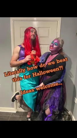 Ideas please?!?! #couplescostume #halloween #littlemermaid #ursula #plussize #plussizecostume #menscostume #mermaid #halloweencostume #gothchristmas #disney 