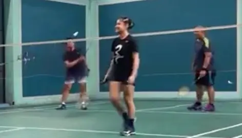 uy si Jordan Poole HAHAHAHA #badminton #fyp #jordanpoole #anklebreaker 
