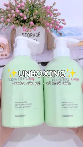 Cặp dầu gội xả kiểm soát dầu cho tóc #unboxing #daugoimuoibien #daugoinuochoa #flowerylady #xuhuong 
