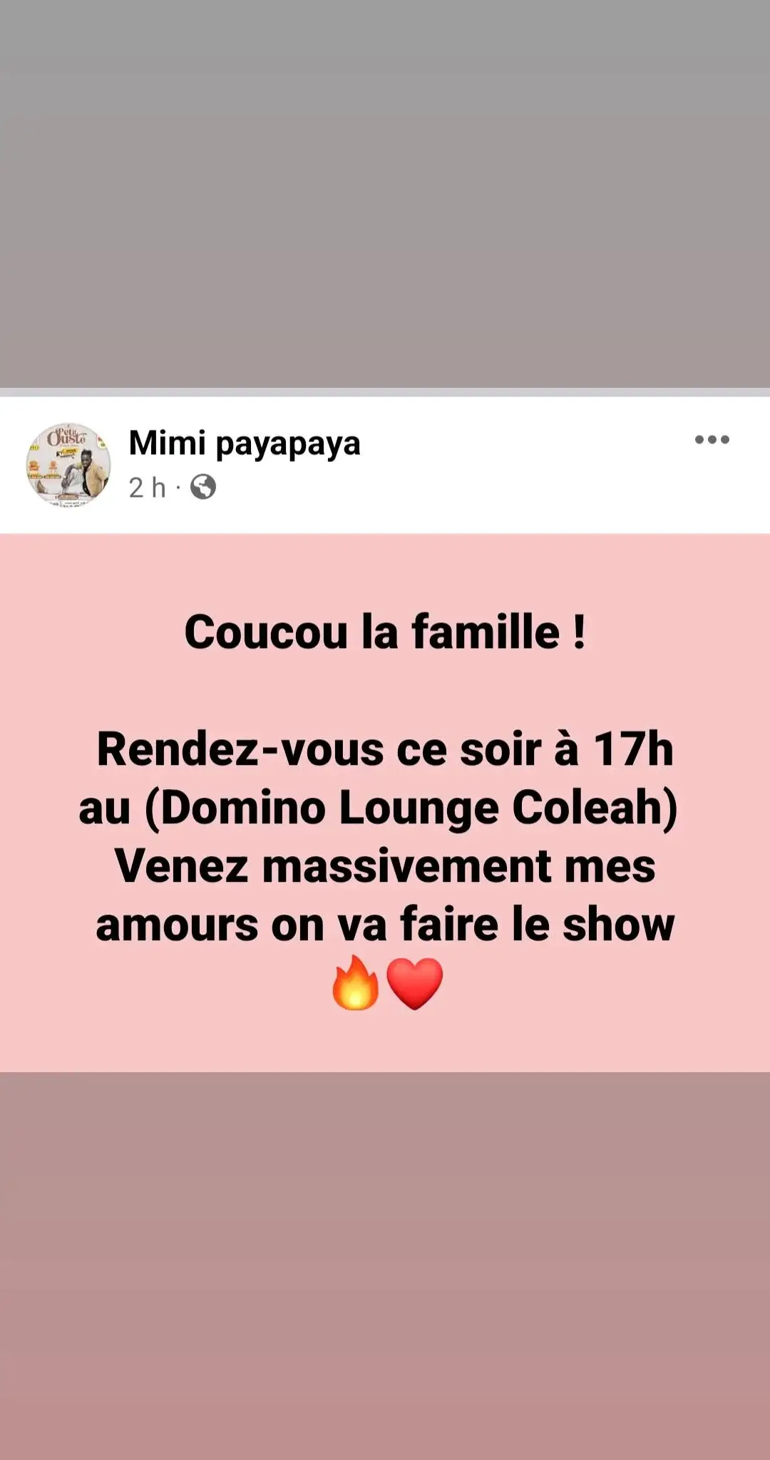 Venez massivement la valider @Mimipayapaya_Officiel ✌🏿💕#peaceandelove🤝🏿💕 