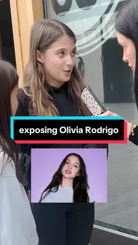She knows OLIVIA RODRIGO?💜😳 #oliviarodrigo #fyp #foryou #publicinterview #challenge #oliviarodrigosour 