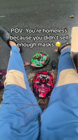 they’re only $5 🥹🙏 #sad #homeless #homelesspeople #sadstory #halloween  #masks #halloween #halloweenlook 