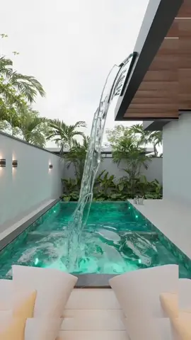 Kolam renang keren #rumahidaman #idekolamrenang #kolamrenangairterjun 