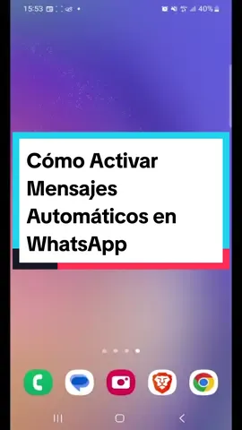 ✅ Cómo Activar Mensajes Automáticos en WhatsApp #adhex #whatsappstatus #whatsapp #tutorial 