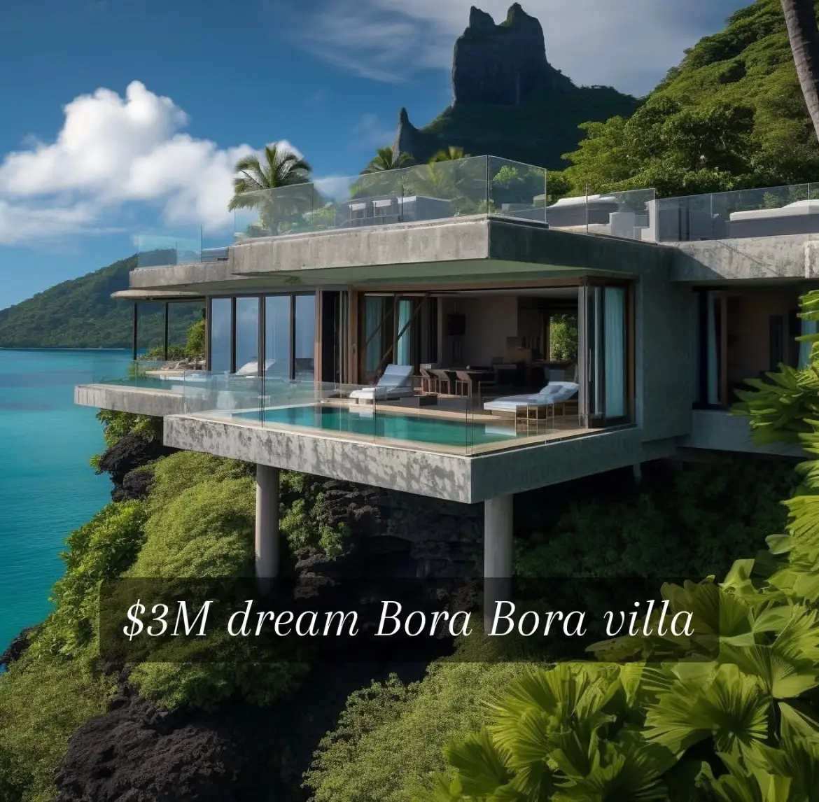 Incredible Bora Bora villa 🔥 #tropical #borabora #luxuryhomes #design #islandlife #travel #travelinspo #luxury #homedecor 