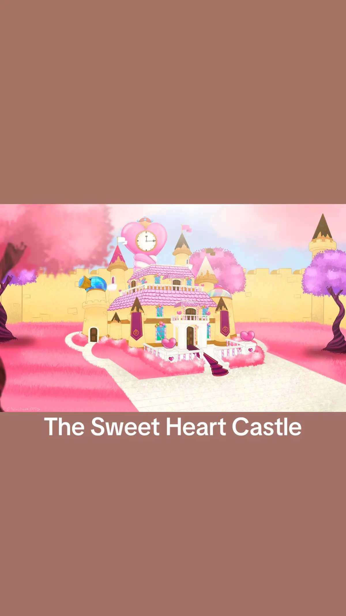 Backgrounds and buildings arent my strong suit. So i hope this is decent #thesweettalesofcandyisles #sweetheartcastle #art #original #fantasy #candy 