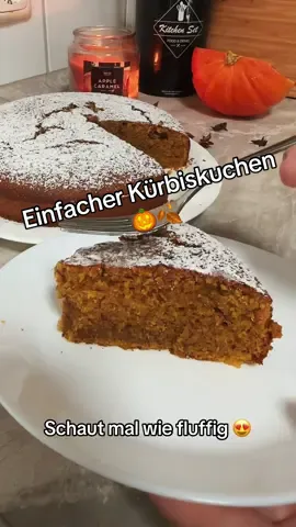 Super leckerer Kürbiskuchen 🎃😋🍂Schnell und einfach zubereitet.  Zutaten:  400g Kürbis (ich habe Hockkaido benutzt) 4 Eier  250g Zucker  1 Päck. Vanillezucker 170g Öl  200g Mehl 200g gemahlene Mandeln  2 TL Backpulver  1 TL Zimt  Etwas Puderzucker zum garnieren. #backen #dessert #rezept #pumpkin #kürbisrezepte #kürbiskuchen #schnellerezepte #herbst #fall #fyp #fy #cozy #pumpkinseason #pumpkinspice 