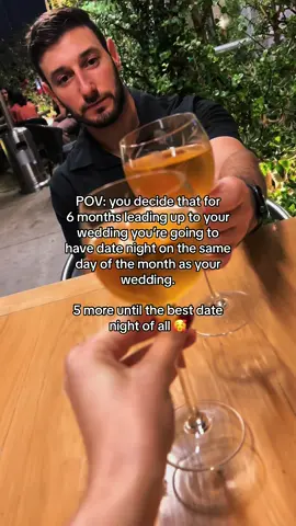 6 months until my favorite date night ever 🥰  #weddingtiktok #bridetok #2024bride #datenight #weddingideas #fiancedatenight #engaged 