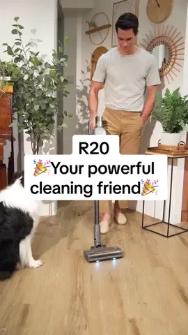 Spending a nice weekend with your pet but tired of cleaning the mess?🤔 Let Dreametech R20 help!💪 R20, helps you conveniently cleans the entire house with least strength because of its blue lights, illuminating dark space and revealing microscopic dust on hard floors.🎉 #Dreame #Dreametech #R20 #illuminatetoeliminate#smartcleaningwithintelligencekmademebuyit #pet #homecleaning #dailyvlog #foru #fyp#petmess 