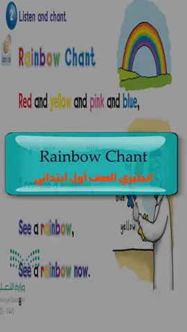 الصف الأول الابتدائي انشودة Rainbow  #englis #we_can_1  #الصف_الاول_ابتدائي #انجليزي 