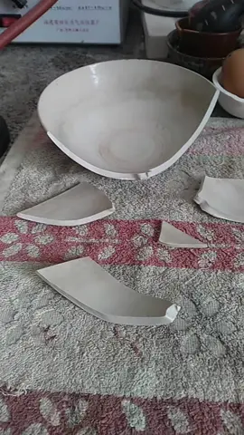 Traditional way of repairing a broken pot