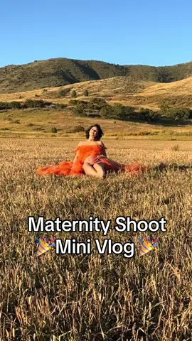 Thank you to everyone who convinced me to being the orange dress!!! #maternityphotoshoot #dailyvlog #minivlog #grwm #34weekspregnant #pregnanttiktok 