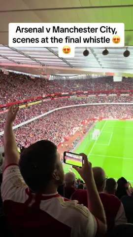 North London Forever bellowing out from the crowd at the final whistle as Arsenal beat Manchester City 1-0.  #arsenal #manchestercity #PremierLeague #epl 
