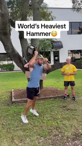 The worlds heaviest hammer 😳 w/ @unspeakable 