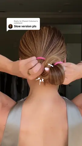 Replying to @Chanel Coleman How to do my 10-second low bun 💁‍♀️ #hair #hairtutorial #updo #hairstyles