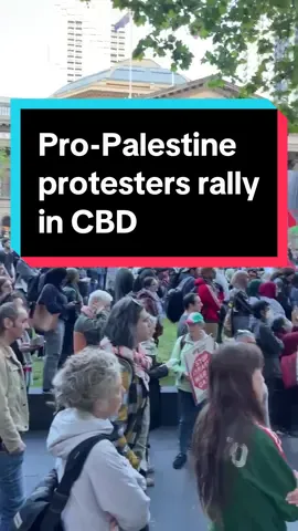 Hundreds of people are rallying at the State Library calling for freedom for Palestine. #israel #palestine #melbourne 