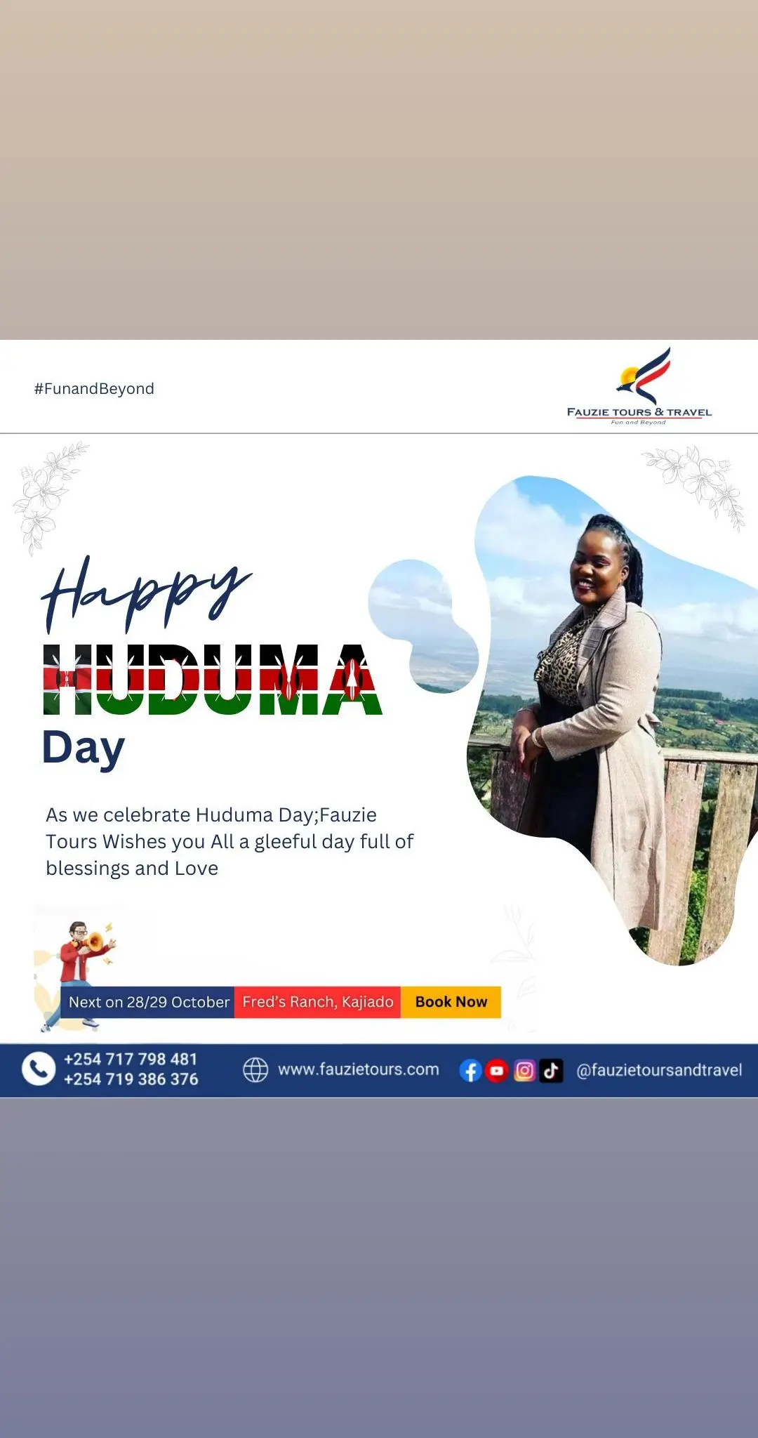 happy huduma day from us to you🤗❤️💥#kajiadotiktokers🥰🥰 #tembeakenya #fredsranch #kenya #nairobitiktokers #fauzietoursandtravel #funandbeyond #fauzietours #kajiado #kenyan 