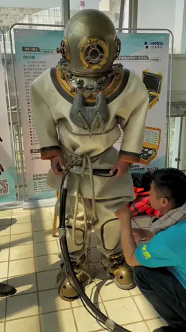 The process of un-hooking a deep sea diver