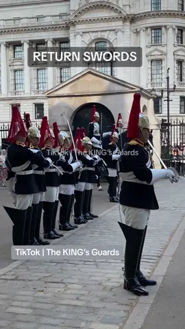 7 King’s Guards return swords!!  #horseguardsparade #changingoftheguards #foryoupage  #tiktokviral #viraltiktok #viralvideo #videoviral #follow #subscribe #like #share #bestvideo #fypviral #donottouch  #thekingsguards #kingsguard #kingshorse #fyp #foryou #fypシ #fanpage #tourists #London #trendinghashtag #horse 