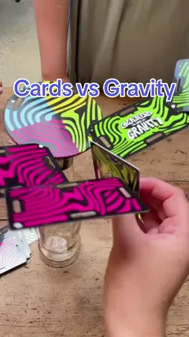 This was a super short round but we’ve managed to balance all the cards at once before!! #cardsvsgravity #cardgame #balancegame 