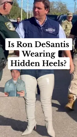 What do you all think? Does ole Ron just walk & sit oddly or is he a platform wearing diva? 👠  - #rondesantis #rondesantis2024 #politics #presidentialelection #politicaltiktok #mensheels #mensfashion #mensstyle #politicians #florida 
