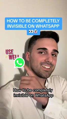 How to be completely invisibile on WhastApp! 👻👀 And you, do you prefer to stay visible or invisible, which team are you . . . #whastapp #lastseen #bluechecks #joystips 