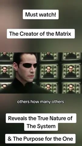 The creator of the Matrix reveals the controlled nature of the system, the cycle of reset, the enslavement of humans as a power source and more. #movie #mustwatch #hollywood #thematrix #fyp #fypシ #fypシ゚viral #foryou #foryoupage #truthinmovies #neo #theone #thearchitect #conspiracytiktok  #society #reset #matrix #escapethematrix 