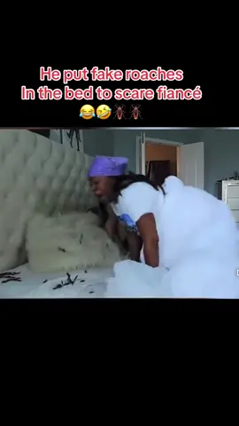 This guy plays a prank on his fiancé, as she sleeping in put fake roaches in the bed. As she woke she goes hysterically with her fear as he also plays it off like he didn’t know either. This video is from Princessandphlo follow on IG. #funnyvideos #pranks #laugh #funnymoments #bugs #hilarious #mustwatch #scared #comedy #coupleprank #memestiktok #vines 