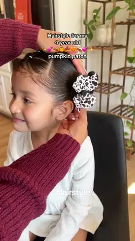 Hairstyle for my 4 year old 💕🍂🎃🍁🧡🍂💞✨ #fyp #hairstyle ##girlhairstyle #toddlerhairstyles #hairstyleideas #hairinspo #momof2 #MomsofTikTok #sahm #motherhoodjourney 