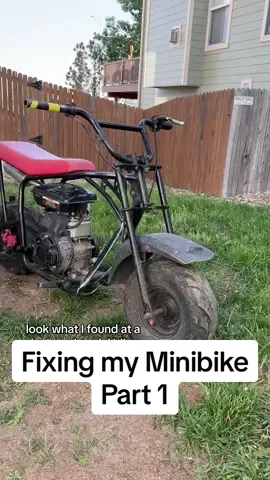 Completely Fixing this minibike! What do you think? Im sorry I have to make it multiple parts! #minibike #project #motorcycle #motocross #bike #restore #fyp #foryou  