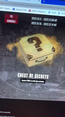 Free skins PUBG PC. Cara nak dapatkan Chest Of Secrets yang mengandungi Mysterious Hazmat Suit Set bersempena reveal map ke-10 PUBG: Battlegrounds. Enjoy! #pubg #pubgbattlegrounds #pubgpartner 