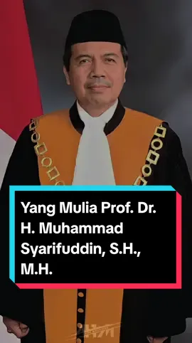 Yang Mulia Prof. Dr. H. Muhammad Syarifuddin, S.H., M.H. adalah Ketua Mahkamah Agung Republik Indonesia periode 2020–2025. Ia menggantikan Muhammad Hatta Ali setelah memenangi proses pemilihan yang digelar pada tanggal 6 April 2020. Syarifuddin sebelumnya menjabat sebagai Wakil Ketua Mahkamah Agung Bidang Yudisial.#ketuamahkamahagung #republikindonesia #ketuama #muhammadsyarifuddin #fypシ 