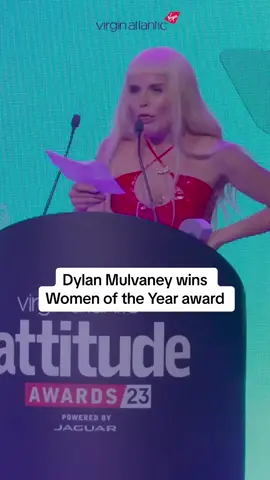 Dylan Mulvaney has been awarded the first Woman of the Year Award, supported by Virgin Atlantic at the 2023 Virgin Atlantic Attitude Awards. #fyp #foryoupage #viralvideo #trending #fypシ #dylanmulvaney #2023