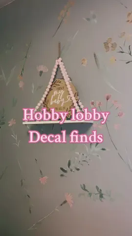 Little girl hobby lobby room decal stickers #hobbylobby #girlroom #littlegirlsroom #nurserydecor #hobbylobbyfinds #walldecal #walldecor #fyp #trending 
