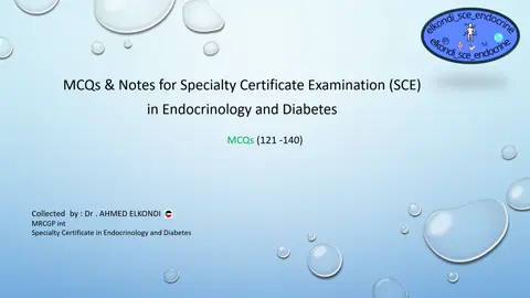 MCQs & Notes for Specialty Certificate Examination (SCE) in Endocrinology and Diabetes #SpecialtyCertificateMCQ  #endocrinologymcq  #DiabetesMCQ #endocrinologydiabetesmcqs #endocrinologydiabetes #endocrinologia    #diabetes #sce  #explore     #اطباء  #اطباءالسودان  #اطباءالعرب  #اكسبلور   #sudandoctors  #sudandoctorsintanzania  #sudanese_tiktok  #MRCP  #medicina #medicalstudent   #medicalstudent❤️💉💊  #healthcare  #medschoo   #futuredoctor #mbbsstudents  #medstudent #اطباء_المستقبل #اطباء_متخصصين  #اطباءالعالم  #medicalmedium #medicalmediumcommunity  #medicaltiktok  #الاطباء_العرب #طلاب_الطب #اطباء_بيشة #جامعه_امدرمان_الإسلاميه #سكري_غدد_صماء #الزمالة_البريطانية