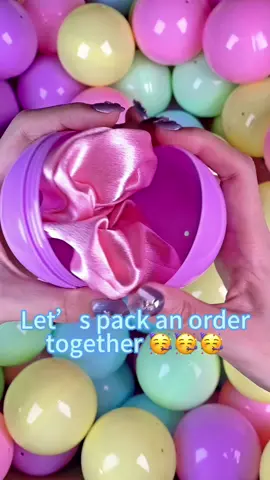 Today let's pack an order for Mabel 😍Colorful scrunchie scoops with lucky balls! 🥳 #bellerosenails #asmrpackaging #scoop #scoops #luckyballs #scrunchies #scrunchie