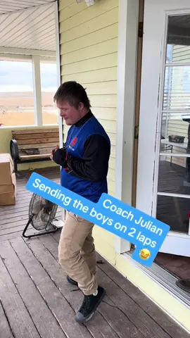#fyp #coach #downsyndrome #endtherword #adoptfromfostercare #Running #laps #bigfamily #adoption #makesomeonesmile #family #brothers #whistle #happy #wyoming #Outdoors 