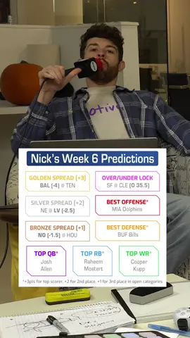 our week 6 NFL predictions #nflbetting #nflfootball #fantasyfootball