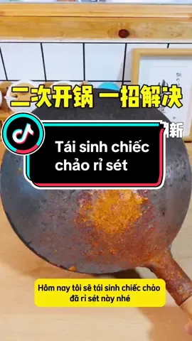 Chỉ bạn cách tái sinh chiếc chảo rỉ sét cực dễ, ai cũng làm được  #trickandtips #hometips #tips #homepro 