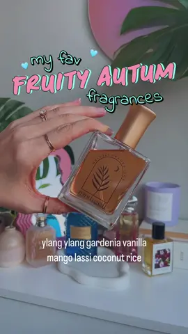 🍌🥭 fruity perfumes for autumn I’ll admit! I’m not the biggest fruity fragrance fan. They have never been the most intriguing or enticing scent profiles to me. But latelyyy 🌝 I’m loving how fun these fruity elements can be in making a fragrance more dynamic. Here are a few I’m enjoying for fall ✨ 🥭Nasheeli • my perfume x ScentCrafters 🫐Deep n Desire [gift] • EBK 🥝Anaab • @Ahmed Al Maghribi Perfumes  🍑Silk Santal [gift] • @Kayali  🍒Cherry Ambition [gift] • @The 7 Virtues  #perfume #fragrance #fragrances #skincare #skincareroutine #smellinggreat #perfumetips #nicheperfume #niche #scentgasm #cleangirl #softlife 
