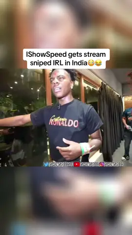 IShowSpeed gets stream sniped IRL in India😳😂 #ishowspeed #ishowspeedindia #ishowspeedlive #streamsniped #foryoupage #fyp #foryou #fypシ゚viral #fypage #viral #xyzcba 